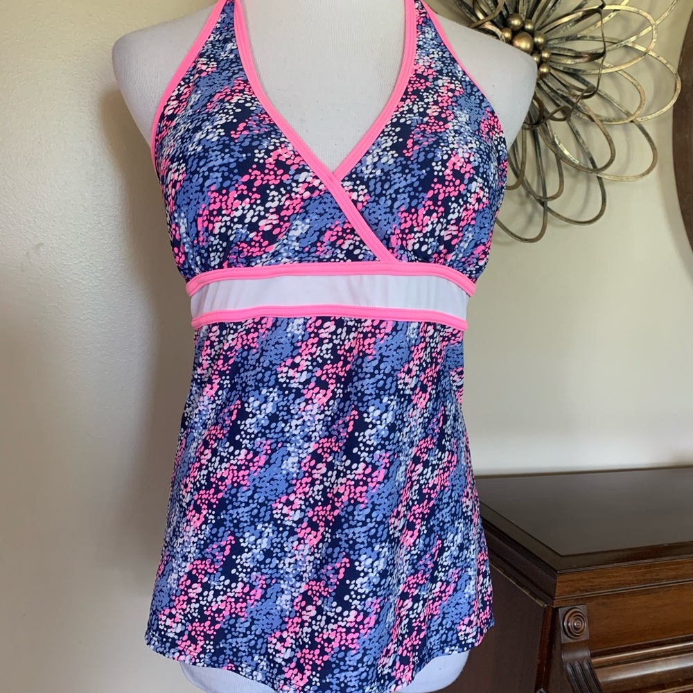 ATHLETECH Size 14 Colorful Tankini Swimsuit Top